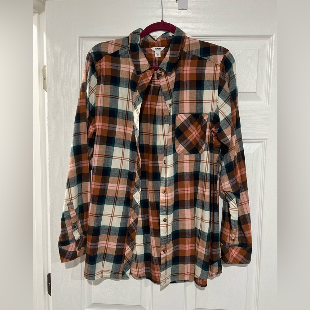Pink and Blue, Plaid Flannel